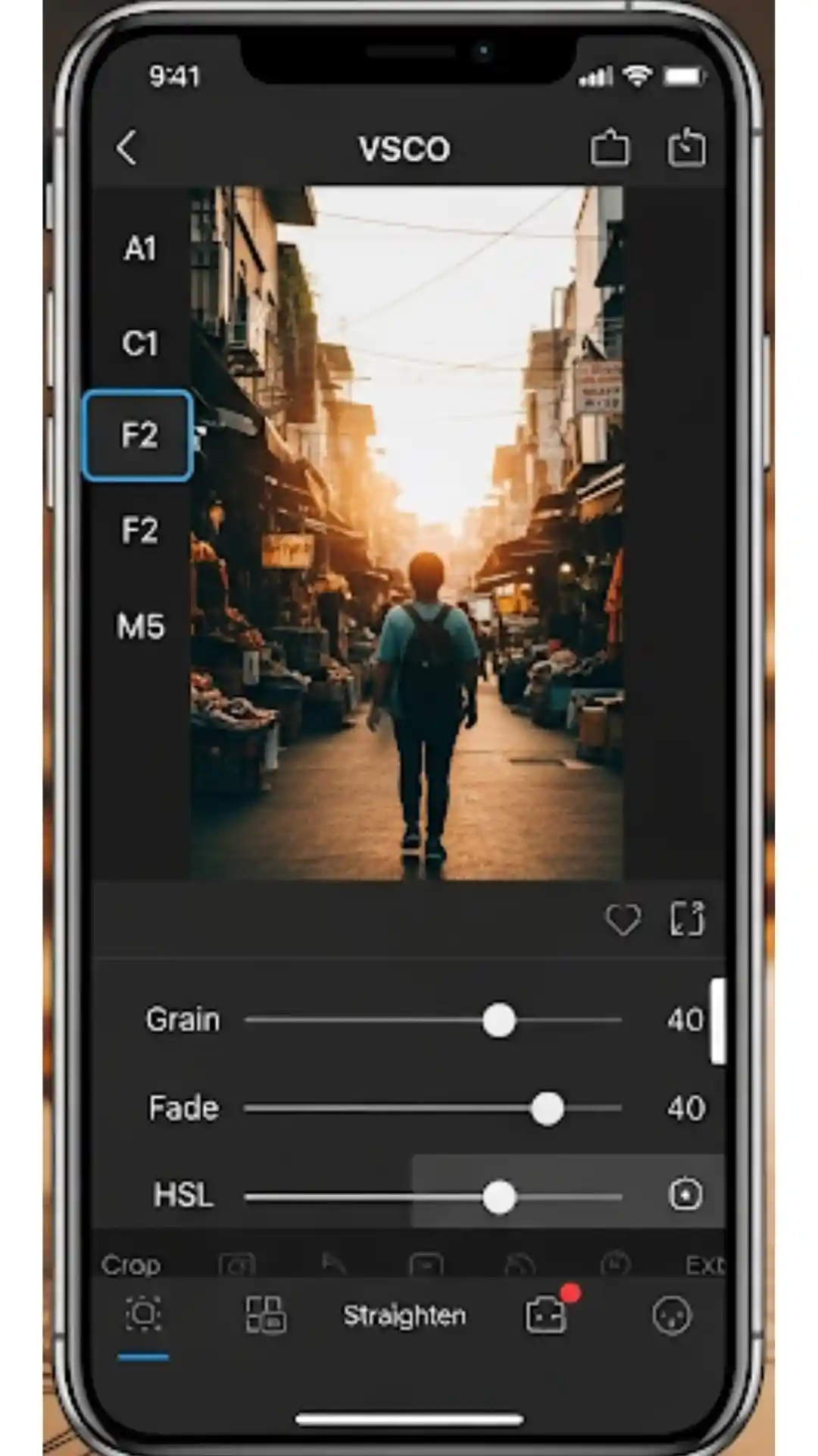 VSCO MOD APK Edit photos with grain effects