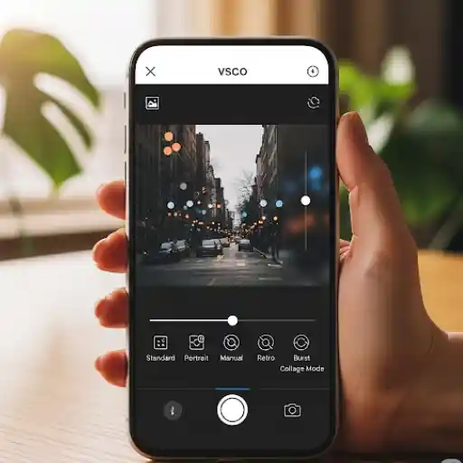 VSCO interface on smartphone